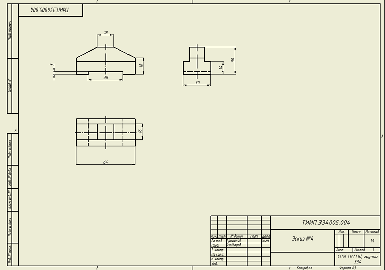 чертеж в Autocad Inventor