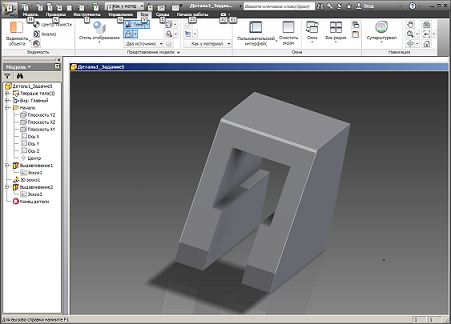Трехмерная модель в Autocad Inventor